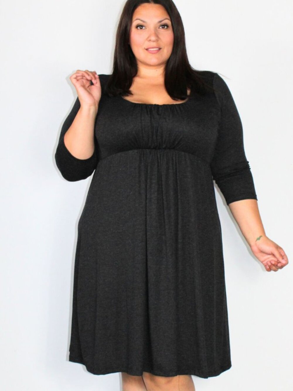 Charcoal Grey Plus Size Dress 6X